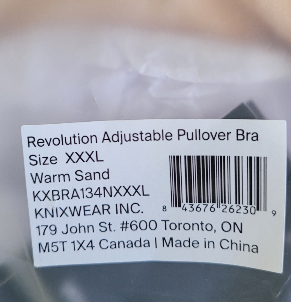 Knix Revolution Pullover Bra Warm Sand XXXL NWT Wire-free - Picture 5 of 7